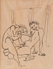 EROTIC DRAWING 6 - Ink on paper, 1930 - 1940
